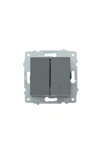 ga gözde aydınlatma OVİVO GRANO SMOKED COMMUTATOR DUAL SWITCH (FRAMELESS)