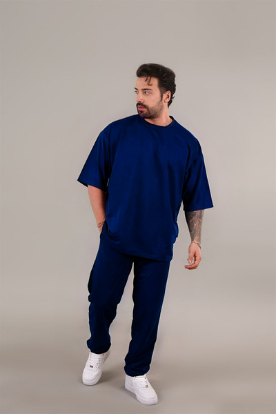 CMZ COLLECTİON Muški Pamučni džersej Comfort Oversize kroj T-shirt i set pidžama