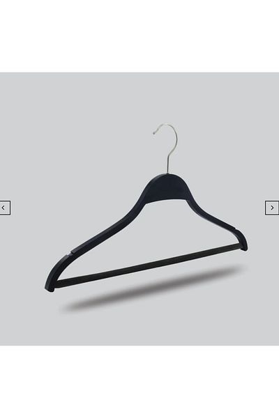 NYN Wooden Shirt Pants Hanger Black Color 3 Pieces
