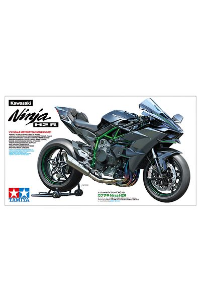 TAMIYA 1/12 Kawasaki Ninja H2R Plastic Motorcycle Model Kit, Disassembled Hobby Set