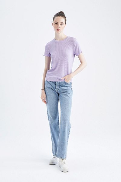 DeFacto Tricou slim cu mânecă scurtă, cu gâtul rotund, K7064az22sm