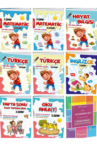 Mavi Deniz Yayınları 2.Sınıf 8'li Tam Set - Bilfen 4'lü Deneme Hediyeli