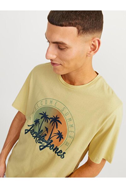Jack & Jones JJSUMMER VIBE TEE SS CREW ΛΑΙΜΟΣ LN