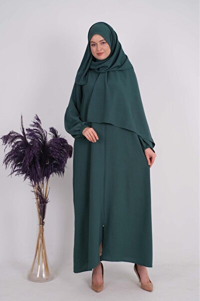 SpecialScarf Hijab Fashion فستان صلاة عملي مع شال من قماش أيروبين