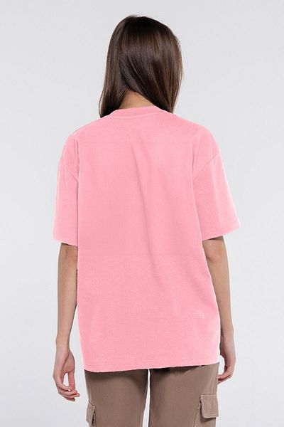 Friday Offset Friday Tee Pink γυναικείο μπλουζάκι 100% βαμβακερό εξαιρετικά μεγάλου μεγέθους Crew Neck