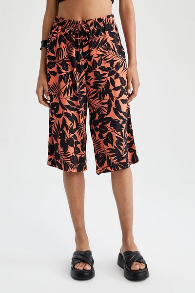 DeFacto Capri-Crop-Fit-Viskose-Capri mit hoher Taille I6823az22sm