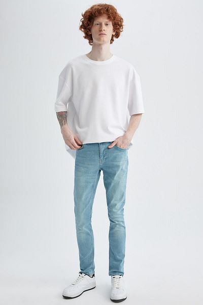 DeFacto Carlo Skinny Fit Extra Skinny Fit Talie obișnuită Pantaloni de blugi extra skinny X6832az22sm