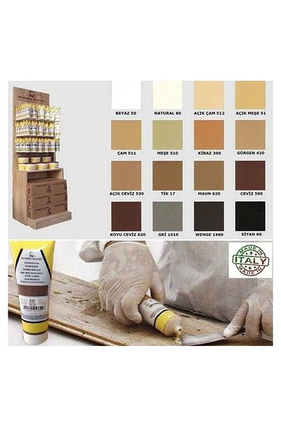 ARON HIRDAVAT Italian Borma Waxs - Wood Furniture Repair Filled Paste 200Gr Tube (Gray)