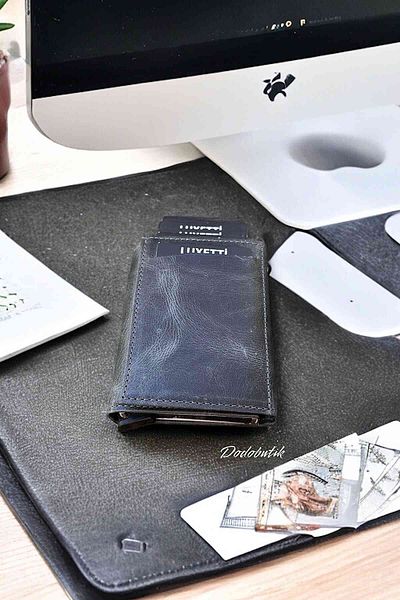 Luxetti Έξυπνο πορτοφόλι Premium Γνήσιο Δερμάτινο Γκρι
