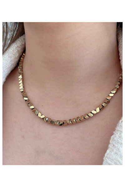 stainless steell Çelik gold kolye