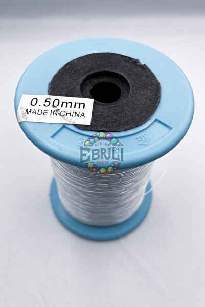 Ebruli Boncuk خط صيد شفاف مسطح كبير (بدون إطارات) غير قابل للتمدد لصنع المجوه...