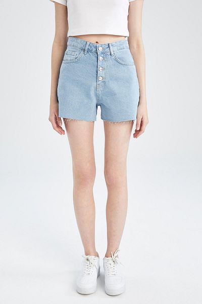 DeFacto Pantaloni scurți Mom Fit cu talie înaltă, 100% bumbac Y0224az22sm