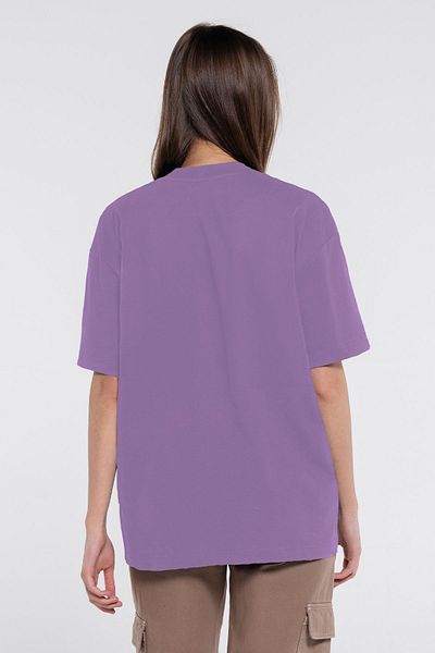 Friday Offset Friday Tee Lilac γυναικείο μπλουζάκι από 100% βαμβάκι Extra Oversize Crew Neck