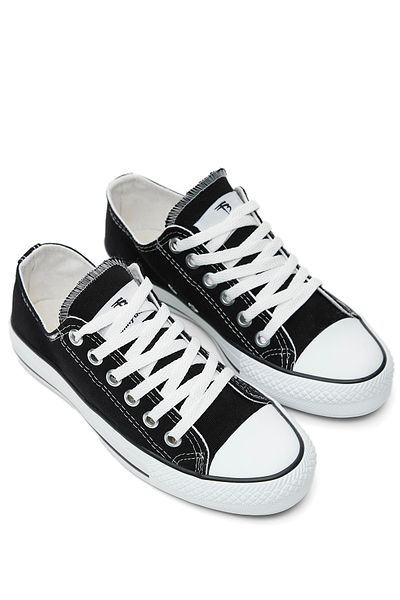 Tonny Black Bequeme Unisex-Sneaker in Schwarz
