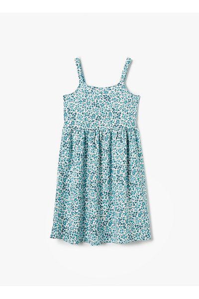 Koton Ecrufarbenes knielanges Kleid für Damen 4SKG80087AW