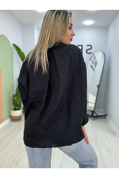 SEZON MAGAZALARI Cămașă oversize pentru femei cu umăr dezactivat