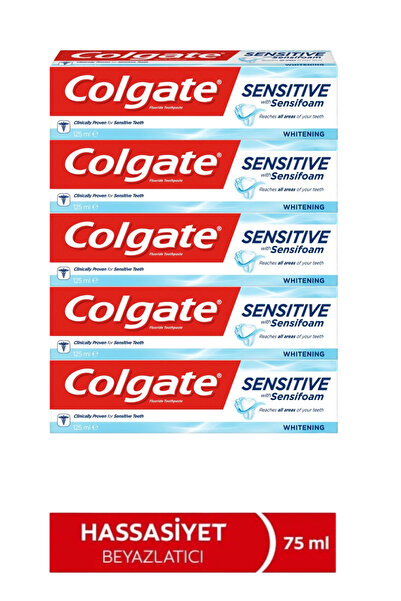 Colgate Sensifoam 75ML Hassas Dişler için Sensitive Diş Macunu 5'li Fırsat Paket