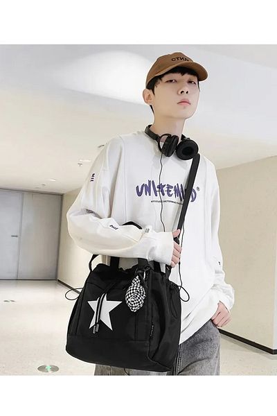 Touz Moda Star Detailed Messenger Bag - Μεγάλης χωρητικότητας