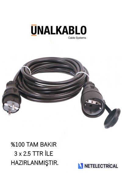 Ünal Kauçuk 20 Metre 3x2.5 Ttr Kablolu Seyyar Uzatma