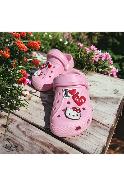 Hızlı Al Children's Cross Slippers Garden Slippers Beach Seaside Bathroom Slippers