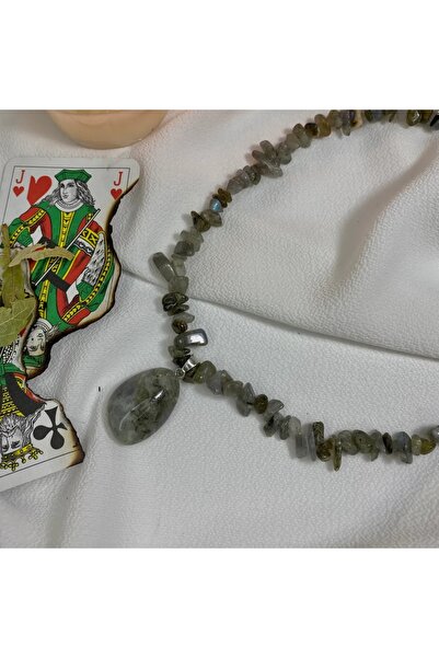 Elifsu Jewelry Labradorit Taşı Özel Uçlu Kırıktaş Kolye