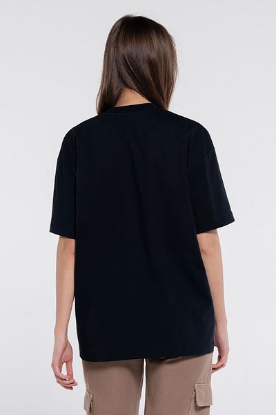 Friday Offset Friday Tee Μαύρο Γυναικείο 100% Βαμβάκι Extra Oversize T-Shirt με λαιμόκοψη