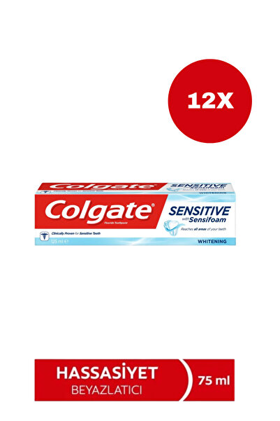 Colgate Sensifoam 75ML Hassas Dişler için Sensitive Diş Macunu 12'lİ Fırsat P...