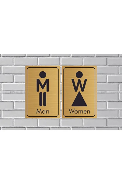 ALFA REKLAM AJANSI Man / Women Written Gold Metal Sheet