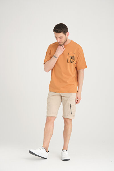 Wise Ανδρικό μπλουζάκι Oversize εμπριμέ 100% βαμβάκι