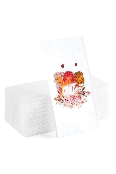 Matbaagraf Heart Printed Presentation Napkin 20pcs