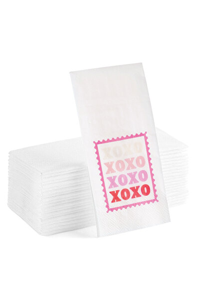 Matbaagraf XOXO منديل تقديم مطبوع مكتوب 20 قطعة