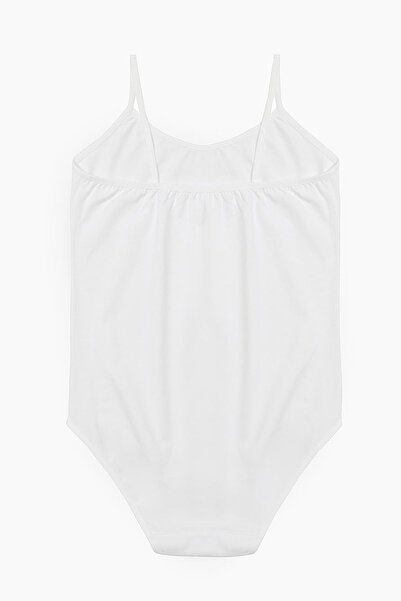 DEGNO Λευκό 3-Pece Economic Bodysuit - Βαμβάκι και Λύκρα, Κρεμάστρα με κορδόνια, κουμπωτά