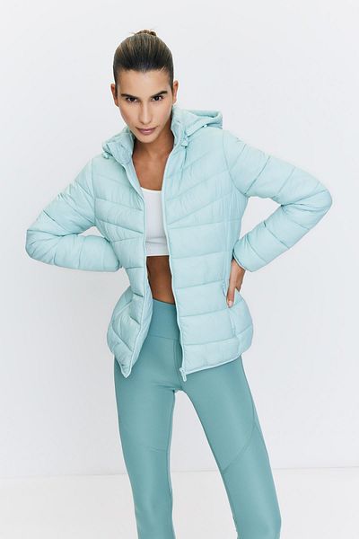 DeFacto Jachetă gonflabilă hidrofugă Fit Slim Fit cu glugă și buzunar cu fermoar sezonier Z0803az23sp
