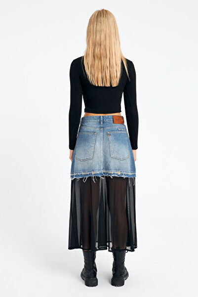 cracpot NEW SEASON Tül Detaylı  Cotton Etek