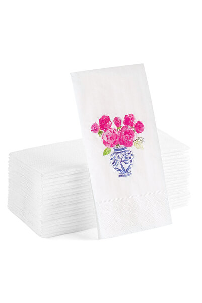 Matbaagraf Pembe Güller Bleu Blanc Sunum Peçetesi 20li