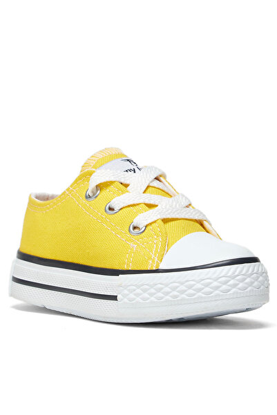 Tonny Black Дитячі унісекс жовті зручні формовані кросівки зі шнурками