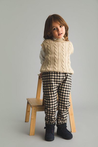 DeFacto Baby Boy Plaid Patterned Flannel Trousers Y9096a222au