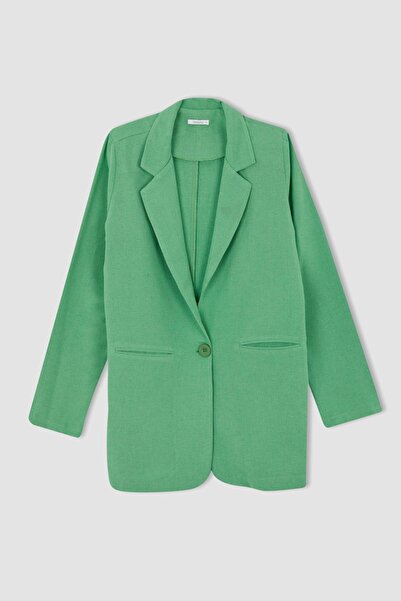 DeFacto Піджак-блейзер зі змішаного полотна Regular Fit Z0353az22hs