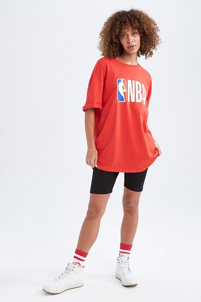 DeFacto Fit Nba Boxy Fit Short Sleeve 100% Cotton T-Shirt Z3126az23sp