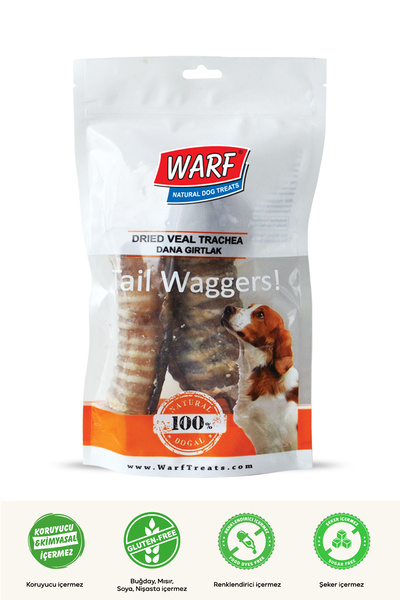 Warf Naturals Kurutulmuş Dana Gırtlak Köpek Ödül Maması 120gr.