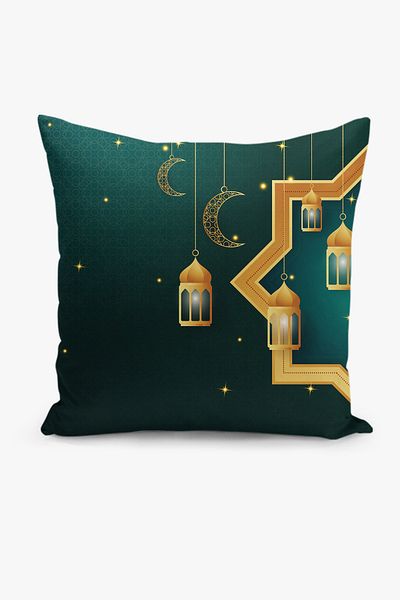 Filamente Ramadan Patterned Double Sided Digital Printed Throw Pillow Cover - Ramadan