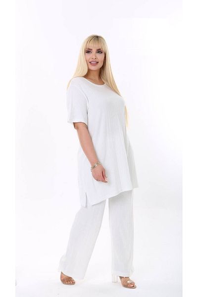 Butik Nilyam Γυναικεία φόρμα φόρμας μεγάλου μεγέθους Loose Wrap 24007