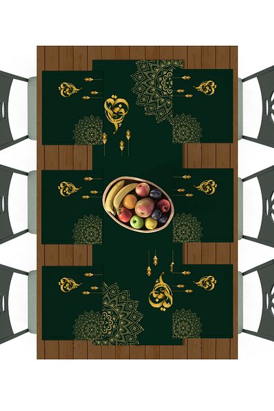 Filamente Ramadan Runner + 6 PC American Service / Σετ τραπεζιού / Ανθεκτικό στους λεκέδες και πλενόμενο ύφασμα Micropetek