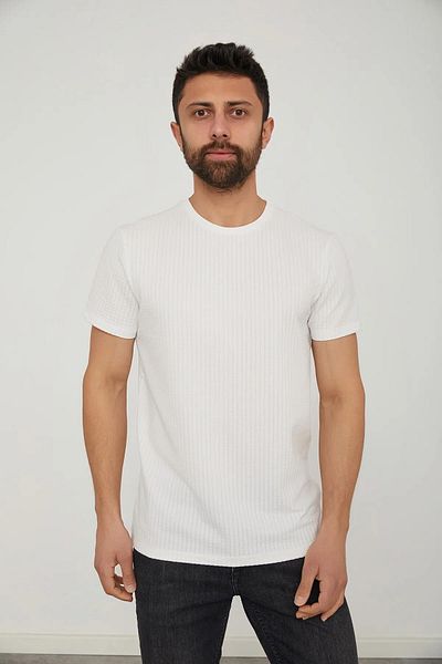 Cazador Bicycle Neck Men's T-Shirt ECRU