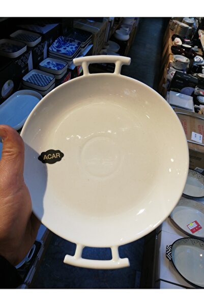 ACAR 20 cm Diameter Porcelain Handled Presentation Plate Set of Six