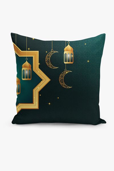 Filamente Ramadan Patterned Double Sided Digital Printed Throw Pillow Cover - Ramadan