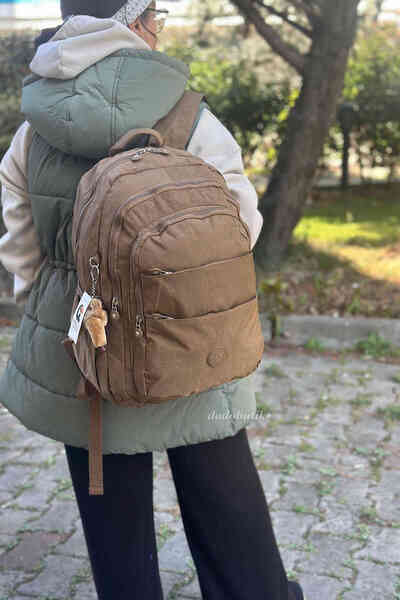 DodoButik Rucsac rezistent la apă, de culoare bronzată