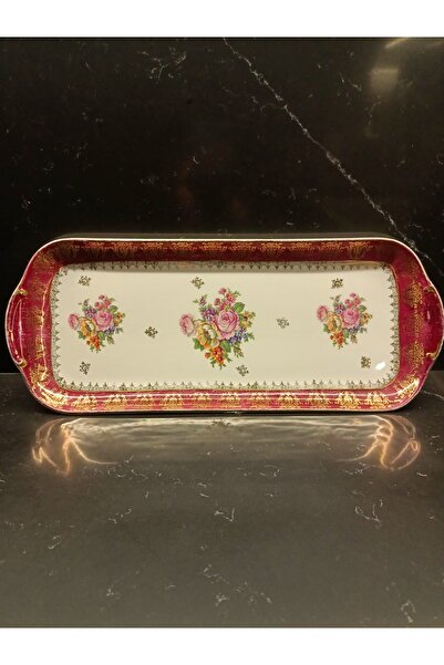 EXEDRA VİNTAGE ANTİKA PARİS PORSELEN ORTA DİKDÖRTGEN TEPSİ