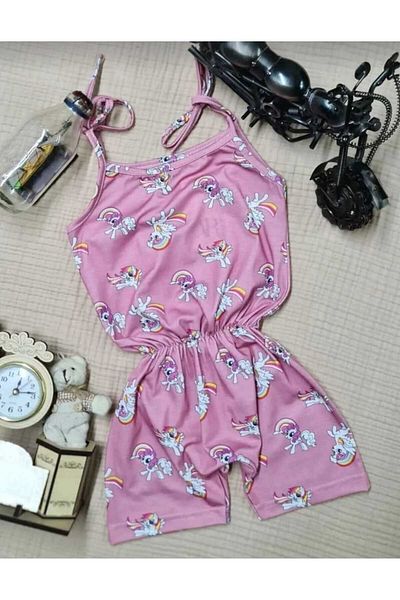 BUUFUU Summer Digital printed suspenders girls cocuk jumpsuit dress