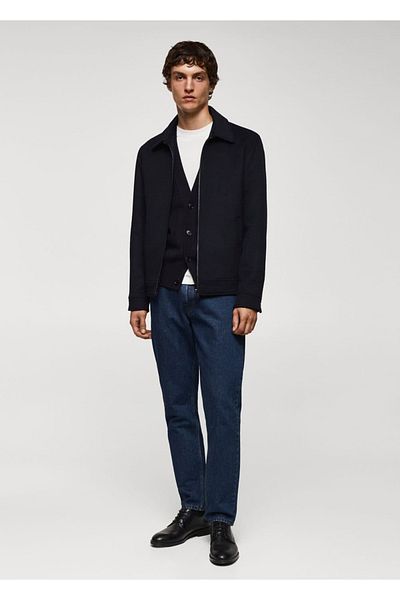MANGO Man Wool Blended Knitwear Vest